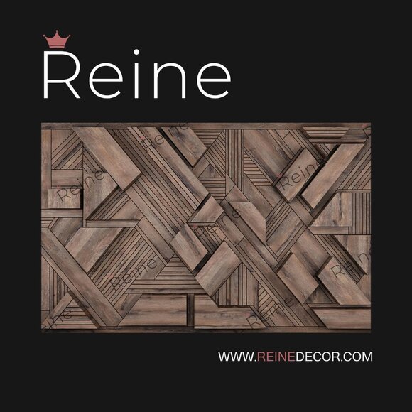 3D Geometric Wood Wallpaper in Brown | Modern Textured Wall Art | Designer Wallp - Picture 5 of 9